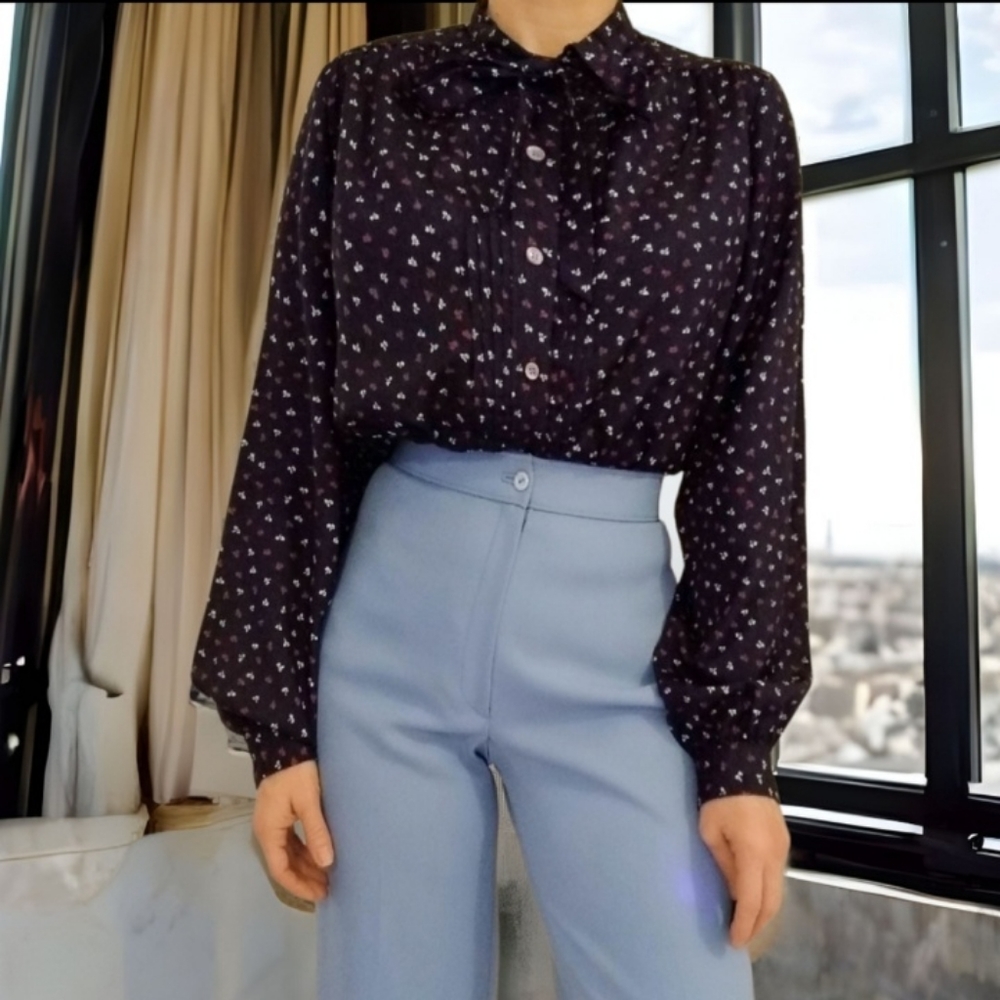 Vtg Evan Picone Blouse - Picture 7 of 13
